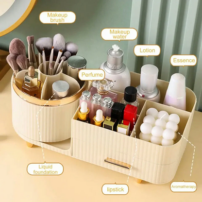 Luxury Cosmetic With Make-up Brushes Organizer