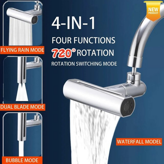 4 in1 Luxury 360 Degree Rotating Kitchen Washroom Faucet