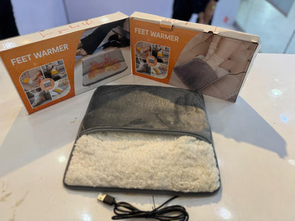 Electric Foot Heating Pad – USB Charging Soft Plush Washable Warmer