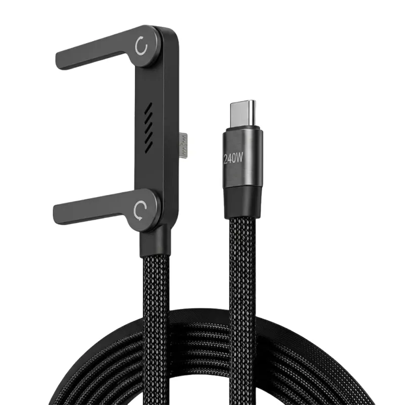 240W Fast Type C Charging Cable with Built in Phone Stand (Generic Quality)