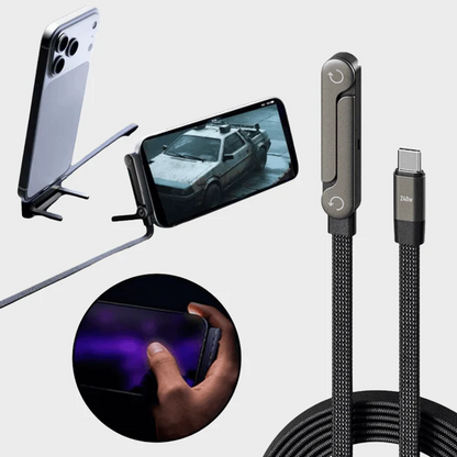 240W Fast Type C Charging Cable with Built in Phone Stand (Generic Quality)