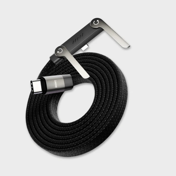 240W Fast Type C Charging Cable with Built in Phone Stand (Generic Quality)