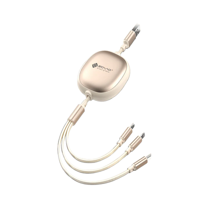 3-in-1 Retractable USB Fast Charging Cable & Data Sync