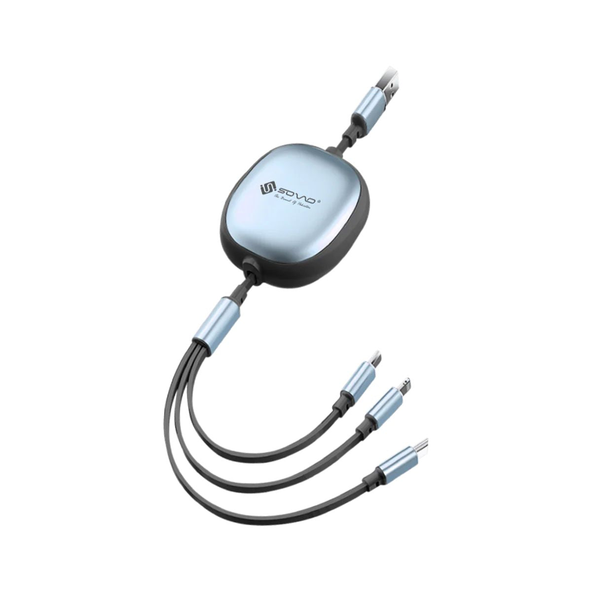 3-in-1 Retractable USB Fast Charging Cable & Data Sync