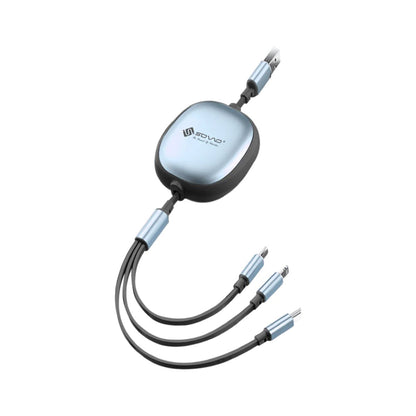 3-in-1 Retractable USB Fast Charging Cable & Data Sync