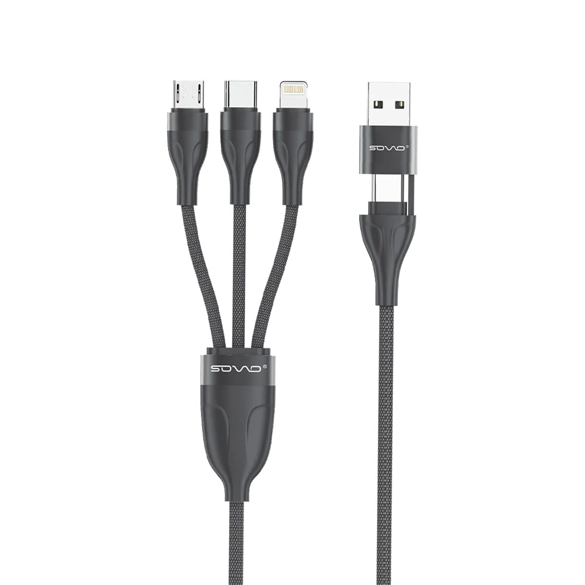 3-in-1 Retractable USB Fast Charging Cable & Data Sync
