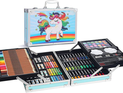 145 Piece Unicorn Painting Drawing Sketching With Metal Case