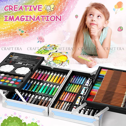 145 Piece Unicorn Painting Drawing Sketching With Metal Case